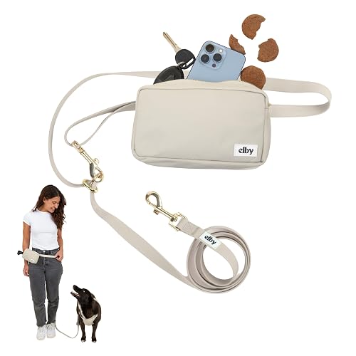 Hands Free Dog Leash with Treat Pouch, Waterproof Cross Body
