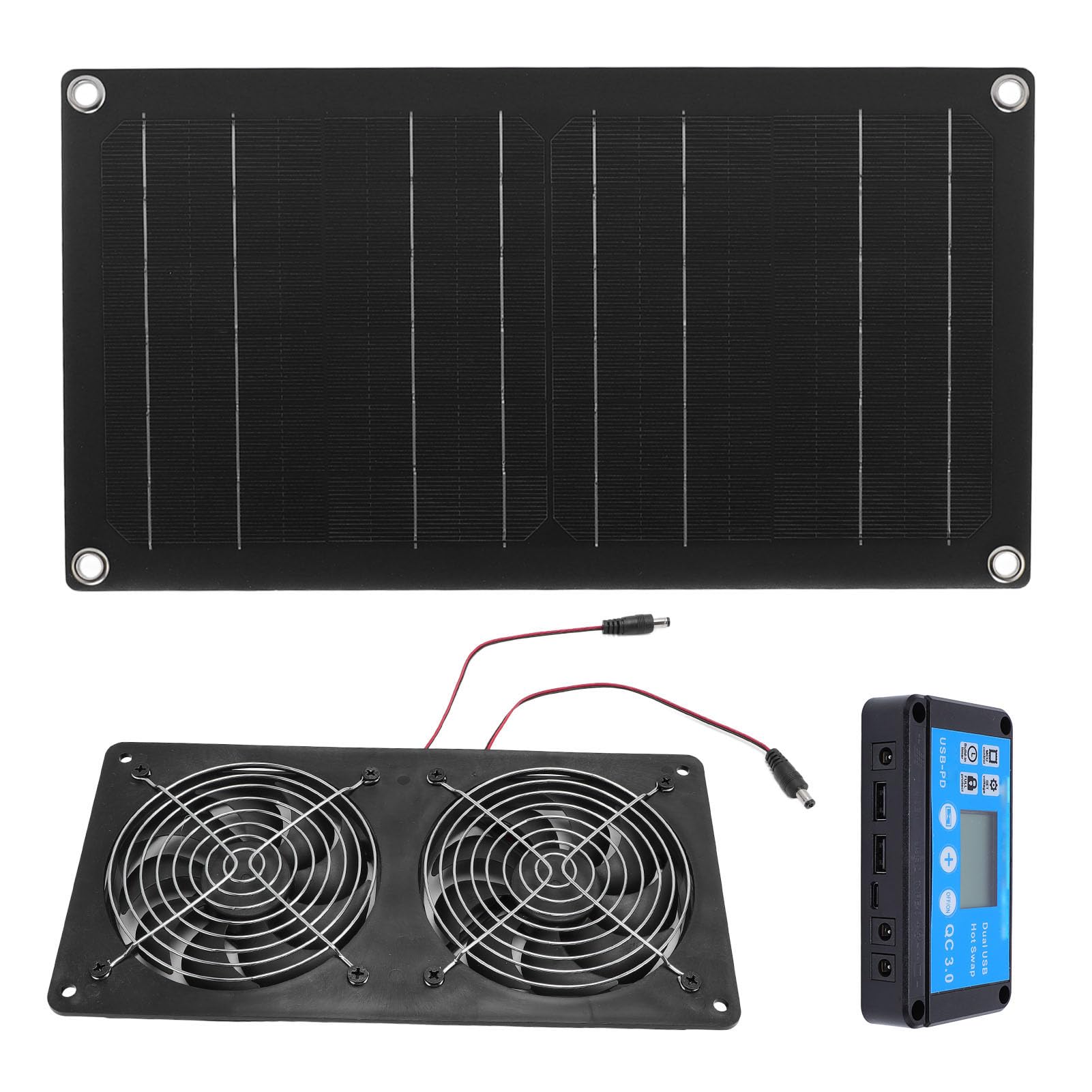 Sxhlseller Wentylator Wyciągowy Zasilany energią słoneczną 6 Cali, Panel