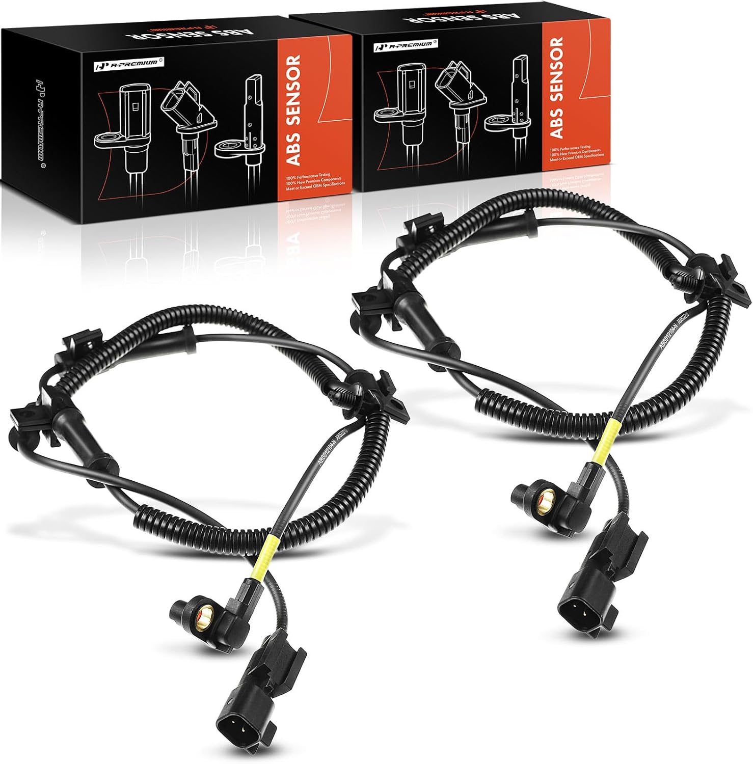 A-Premium ABS Wheel Speed Sensor Compatible with Ford Models - For F-250/For F-350/F-450/F-550 Super Duty 2011-2012, F-550 Super Duty 2009 - Front Driver and Passenger Side, Replace# BC3Z2C204B