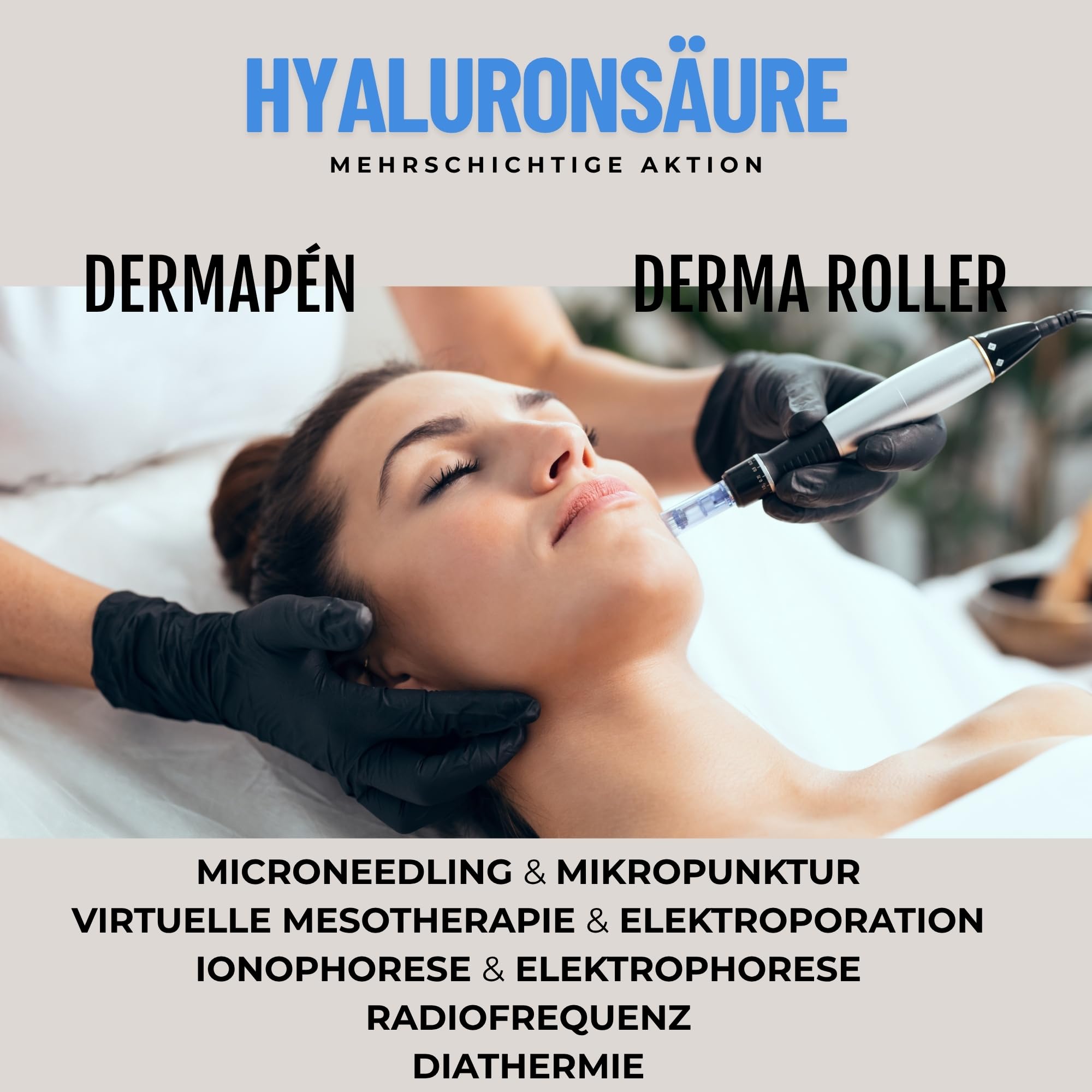 KFS Dreifach- Hyaluron Serum Hochdosiert – Microneedling Serum für Gesicht & Dermaroller – Lifting, Straffung, Faltenreduktion & Tiefenhydration – Mit Pantenol & Niacinamid – Nicht injizierbar. 10x5ml | Microneedling Serum für Gesicht & Dermaroller. Lifti