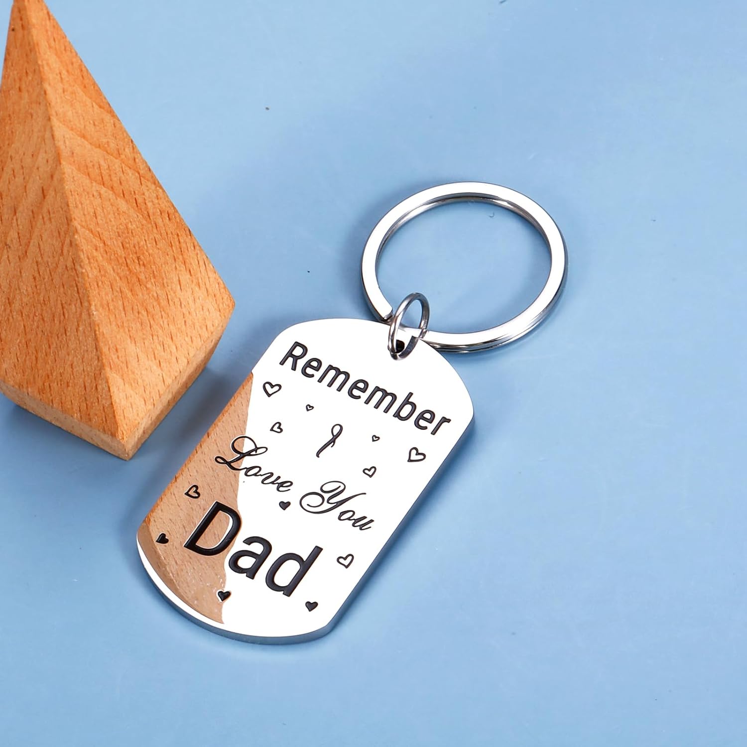 Fathers Gifts Remember I Love You Dad Gifts Keychain, Meaningful Dad Fathers Birthday Gift Ideas, Daddy Present from Daughter Son, Keychain Daddy Papa New Daddy - Image 2