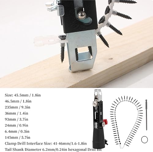 Miniatura 4 de Pistolas de tornillo de alimentación automática, pistolas de tornillo con cadena, pistolas de clavos automáticas de taladro eléctrico atornillado