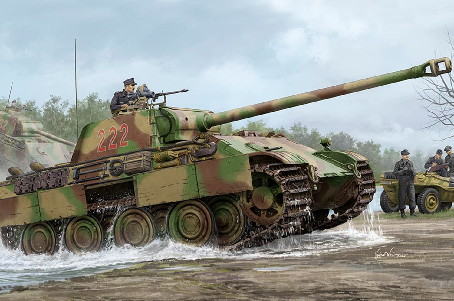 HobbybossHBB84552 1:35-German Panther G-Late Version Scale Model Kit, Multicoloured