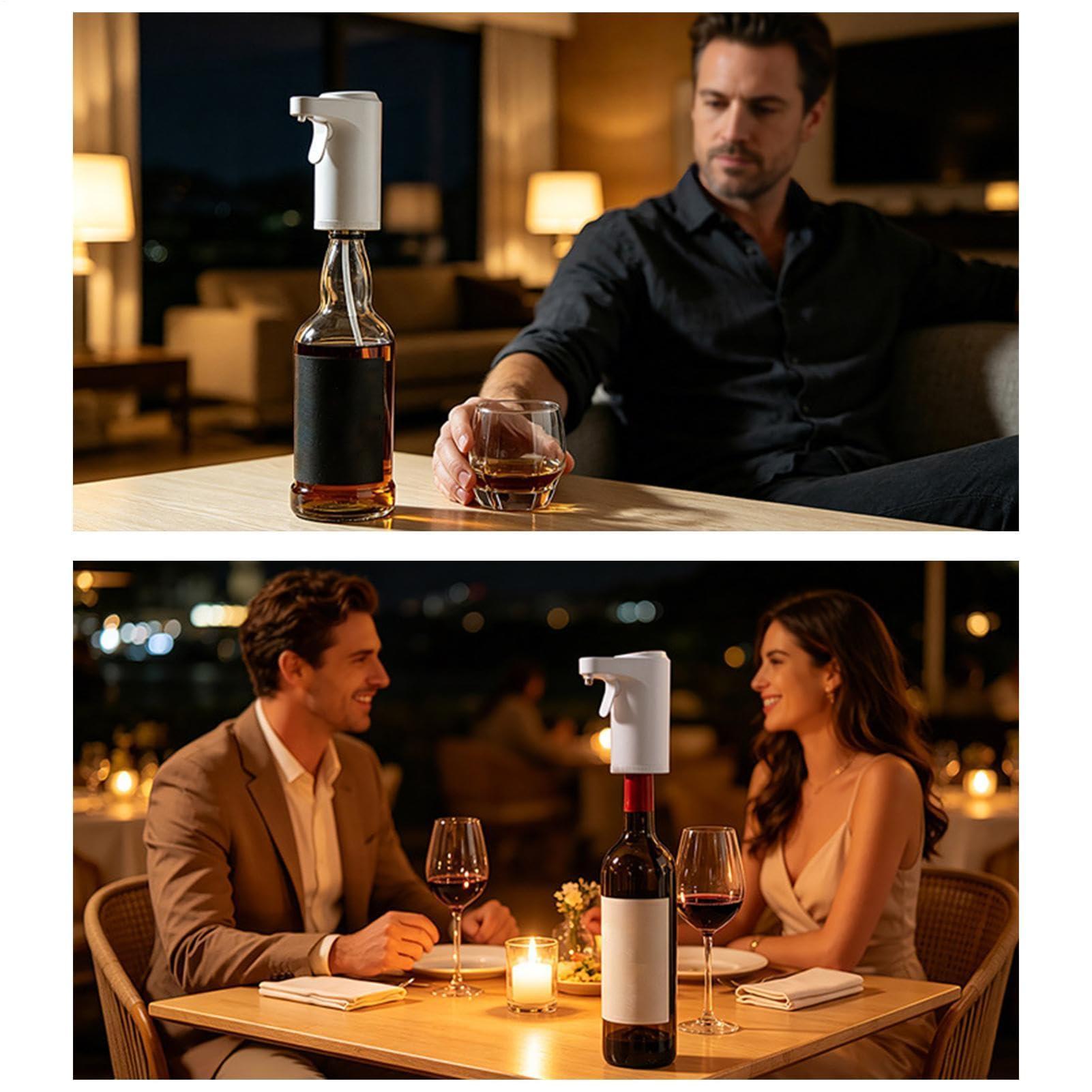 Aireador Eléctrico de Vino con LED Dispensador de Licor con Pico de
