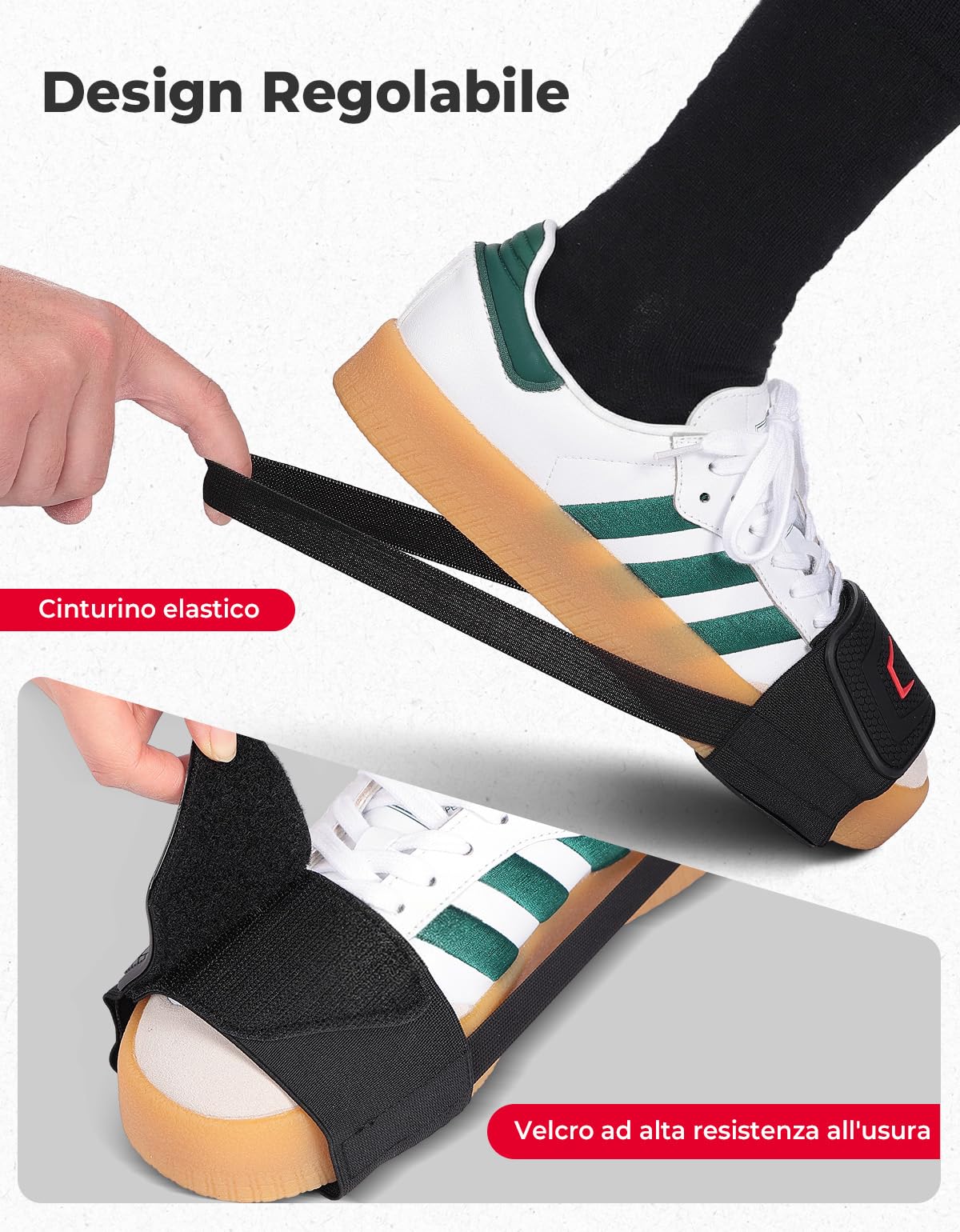 KEMIMOTO Protezione Scarpe Moto, 2 Pezzi Universale Proteggi Scarpa Motociclo con Fascia Elastica Regolabile, Copriscarpe Moto Antiscivolo del Cambio per Tutte le Scarpe