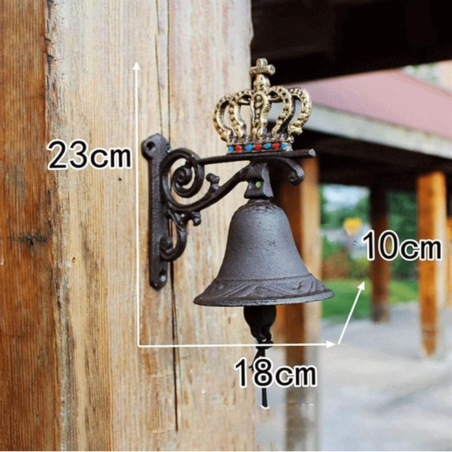 Cast Iron Dinner Bell Cast Iron Wall Hanging Bell Hanging Metal Wind Chimes, Wall Mounted Dinner Bell, Garden Metal Doorbell