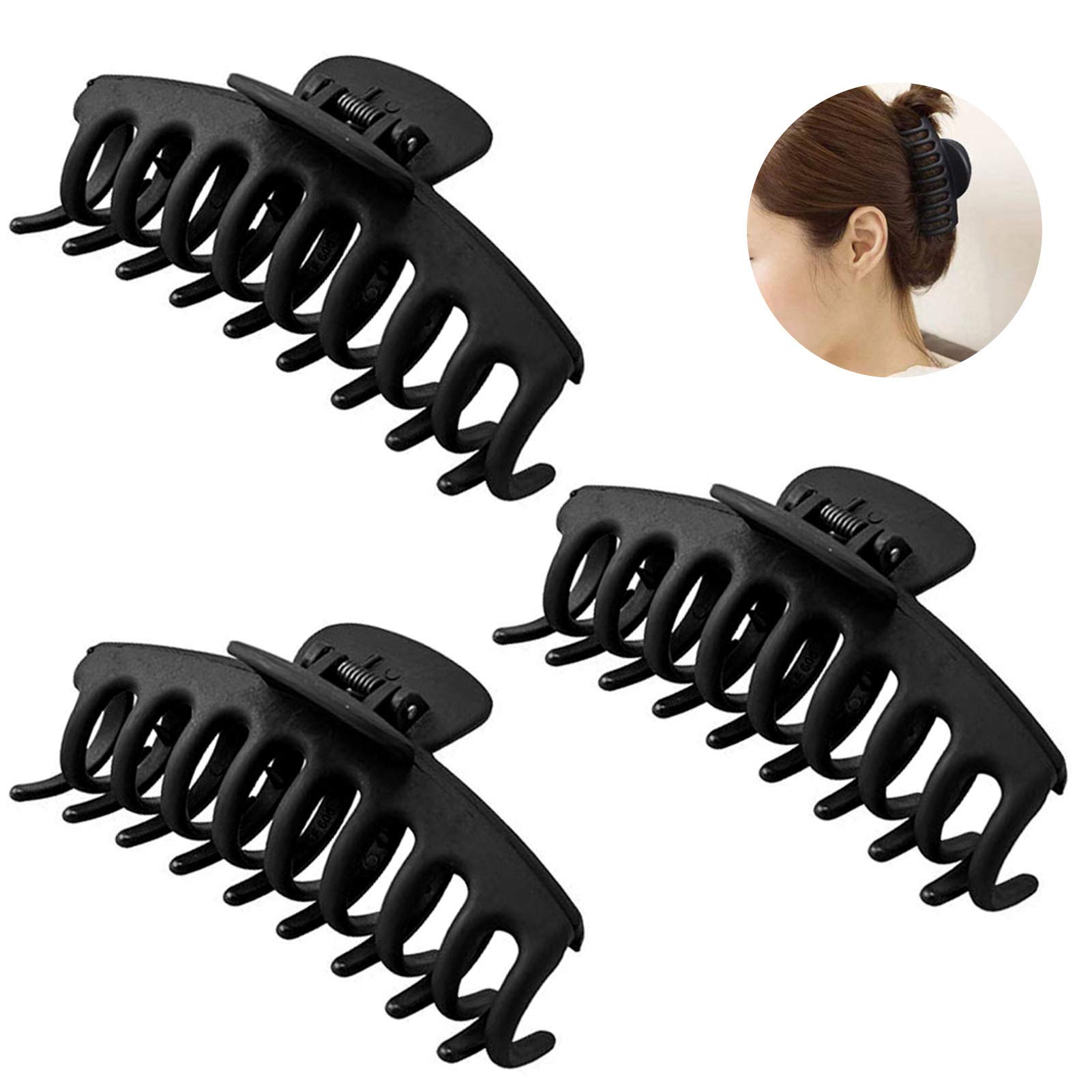 Clip de Garra 3 Piezas, Pinza Pelo Grande, Pinzas para El Cabello para Niñas, Pinzas Pelo Mujer, Pinzas para El Cabello para Mujeres, Garra Clip Grip, Pinzas para el Pelo