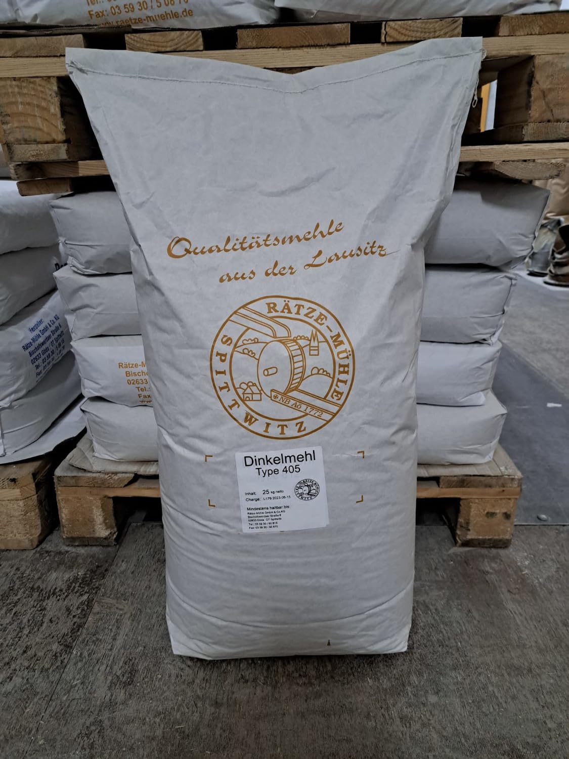 Dinkelmehl Typ 405 in 25kg bester regionaler Qualität von der Rätze-Mühle