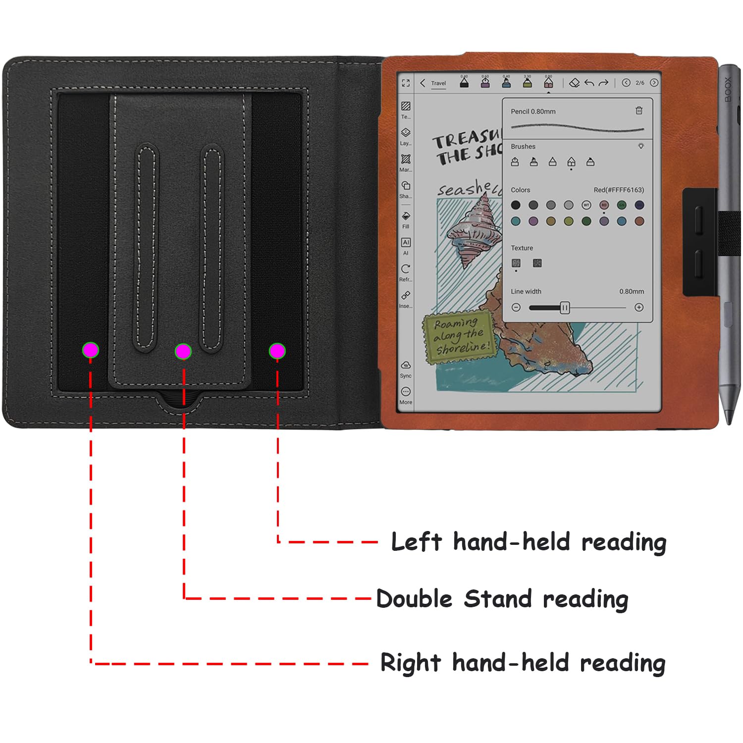 Amazon.com: GOVTVA Double Stand Case for 7'' Onyx Boox Go 7 / Boox