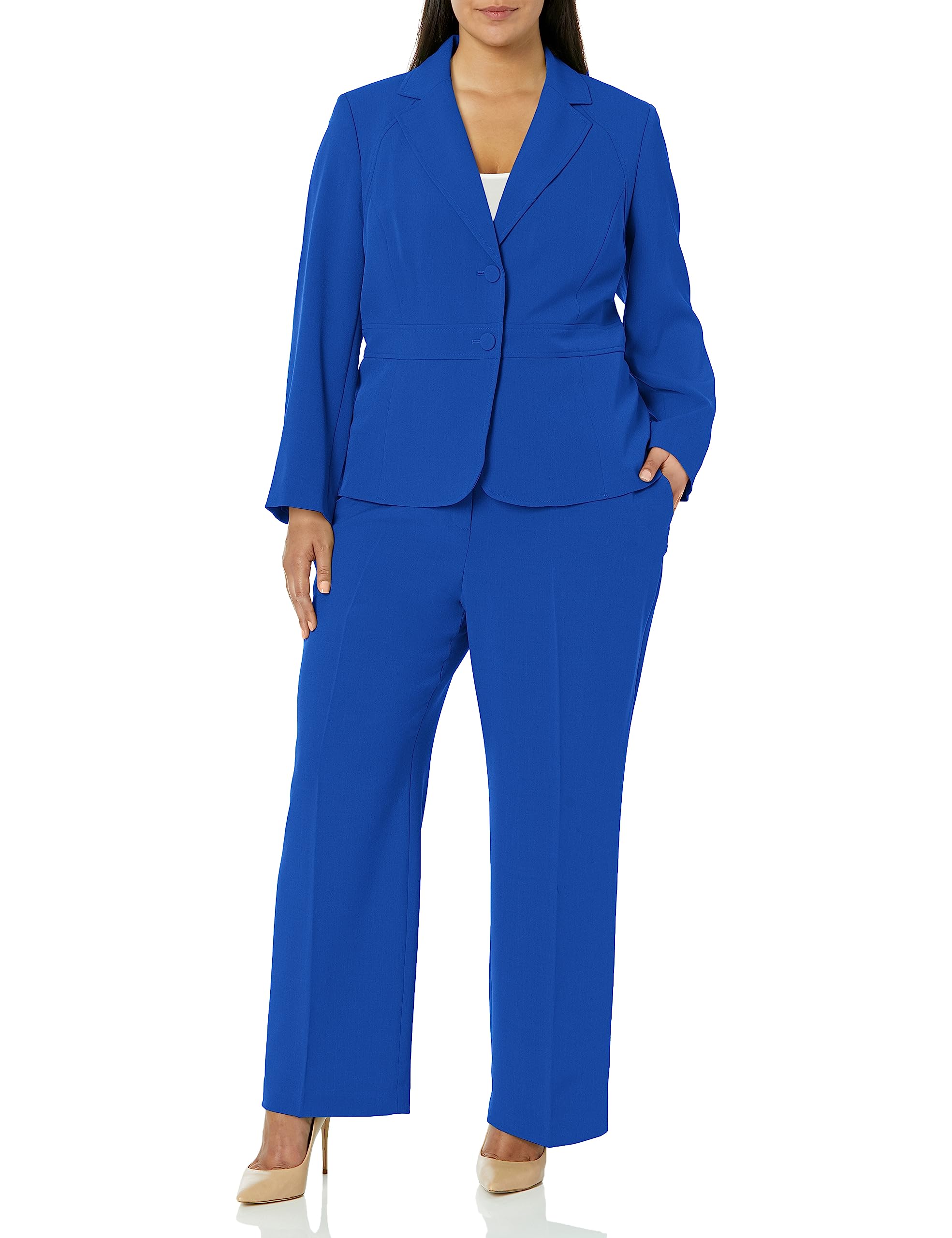 Le Suit Womens Jacket Pant Suit