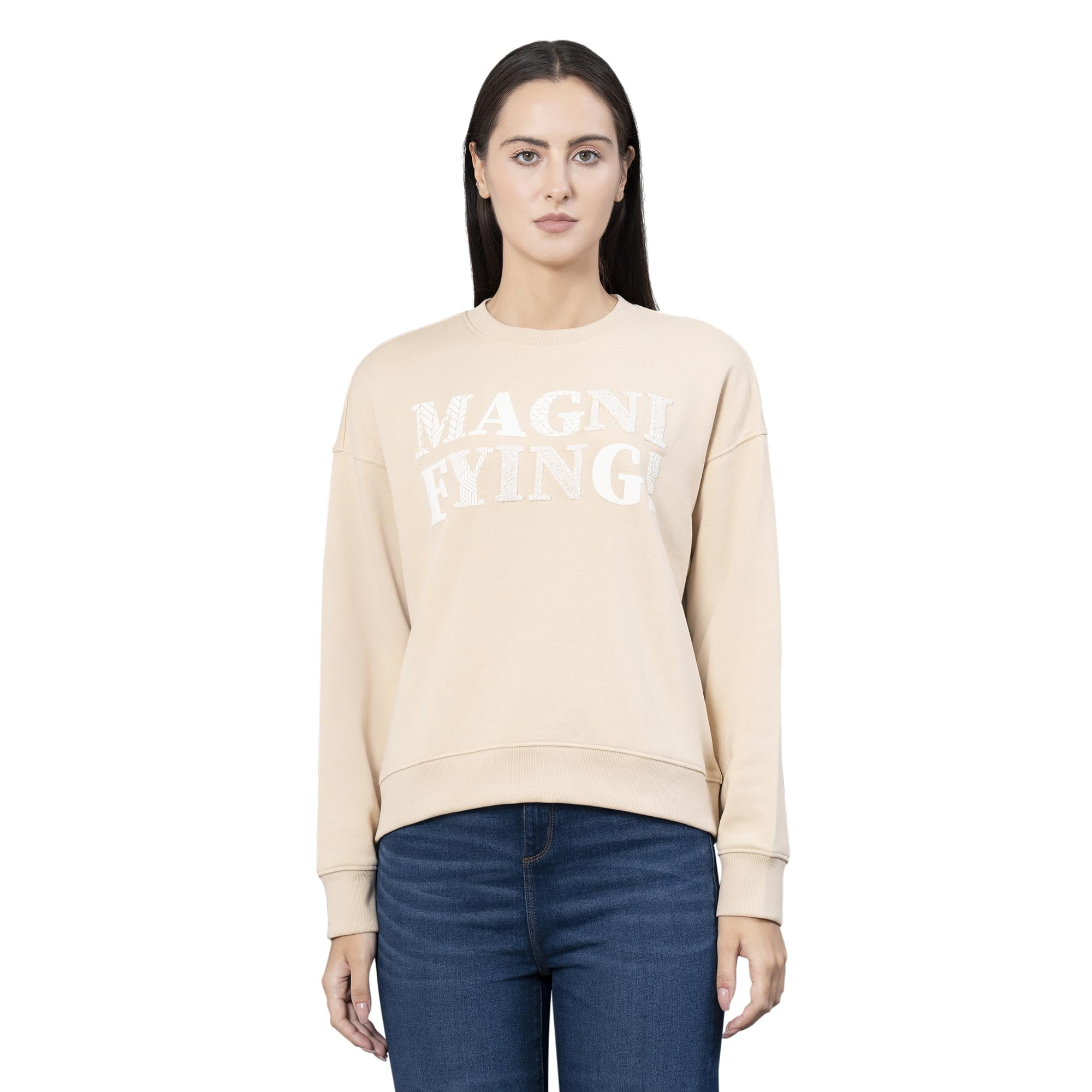 sweatshirts for women in beach sand solid sweatshirt full sleeve