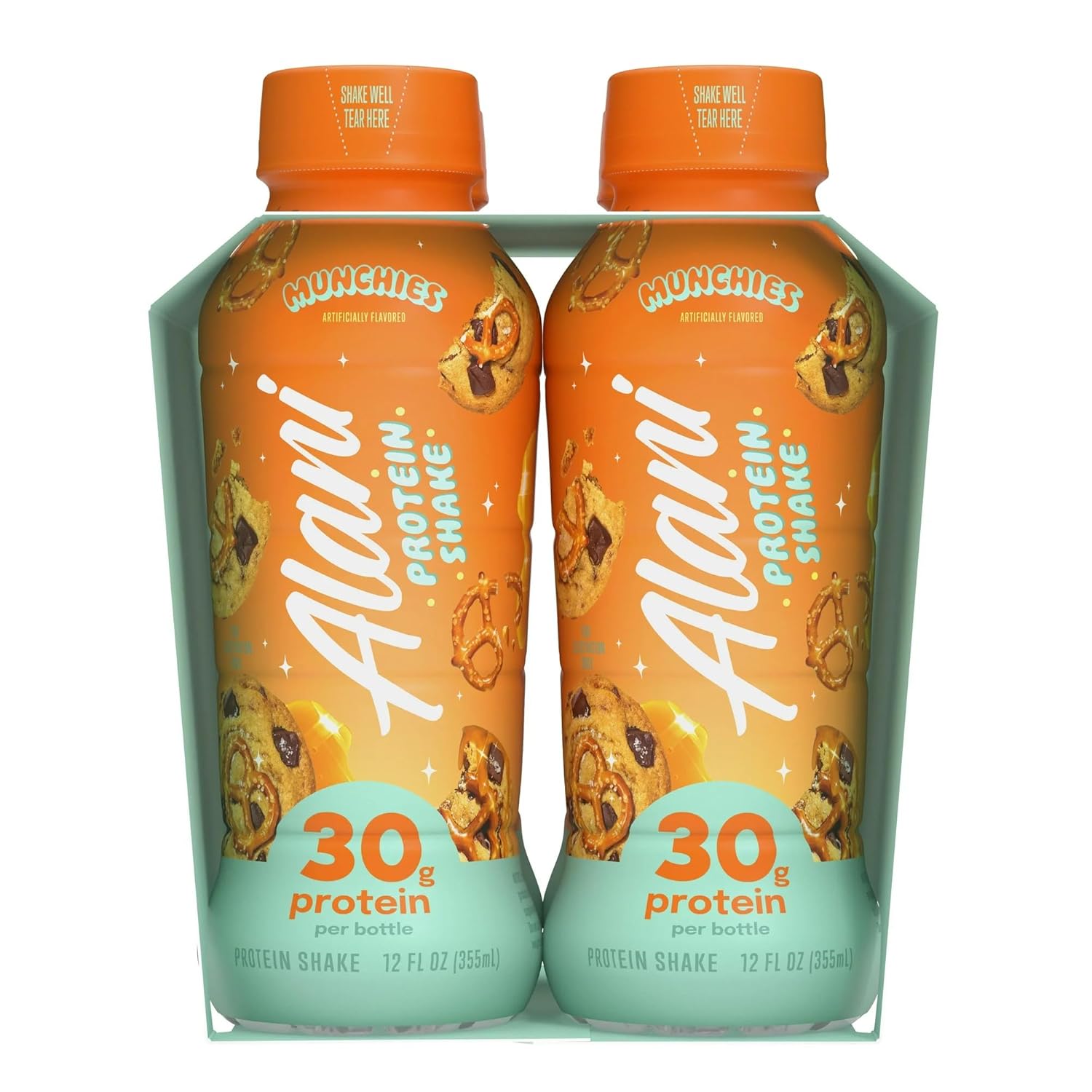 Alani-Nu Protein Shake,Munchies Flavor, 30g Protein Per Bottle, Lactose-Free, Gluten-Free, Low Sugar, High-Protein Drink for Muscle Growth, Perfect for Breakfast or Post-Workout (2 Box With 4Ct Each)