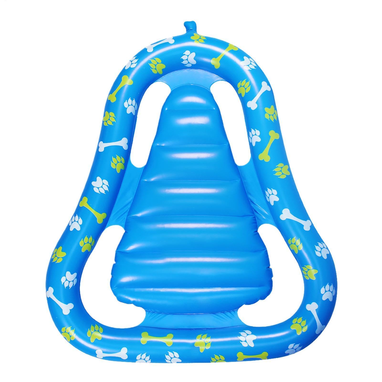Flotador inflable de piscina para mascotas, balsa flotante para perros