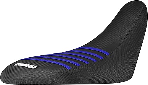 Enjoy Mfg Funda de asiento - Compatible con Yamaha Raptor 700 700R 2006-2024#193 (Todo negrocostillas azules)