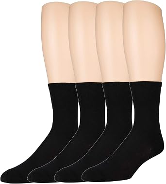 George Womens Dress Crew Socks - Lightweight, Soft Mid-Calf Size 4-10 Black