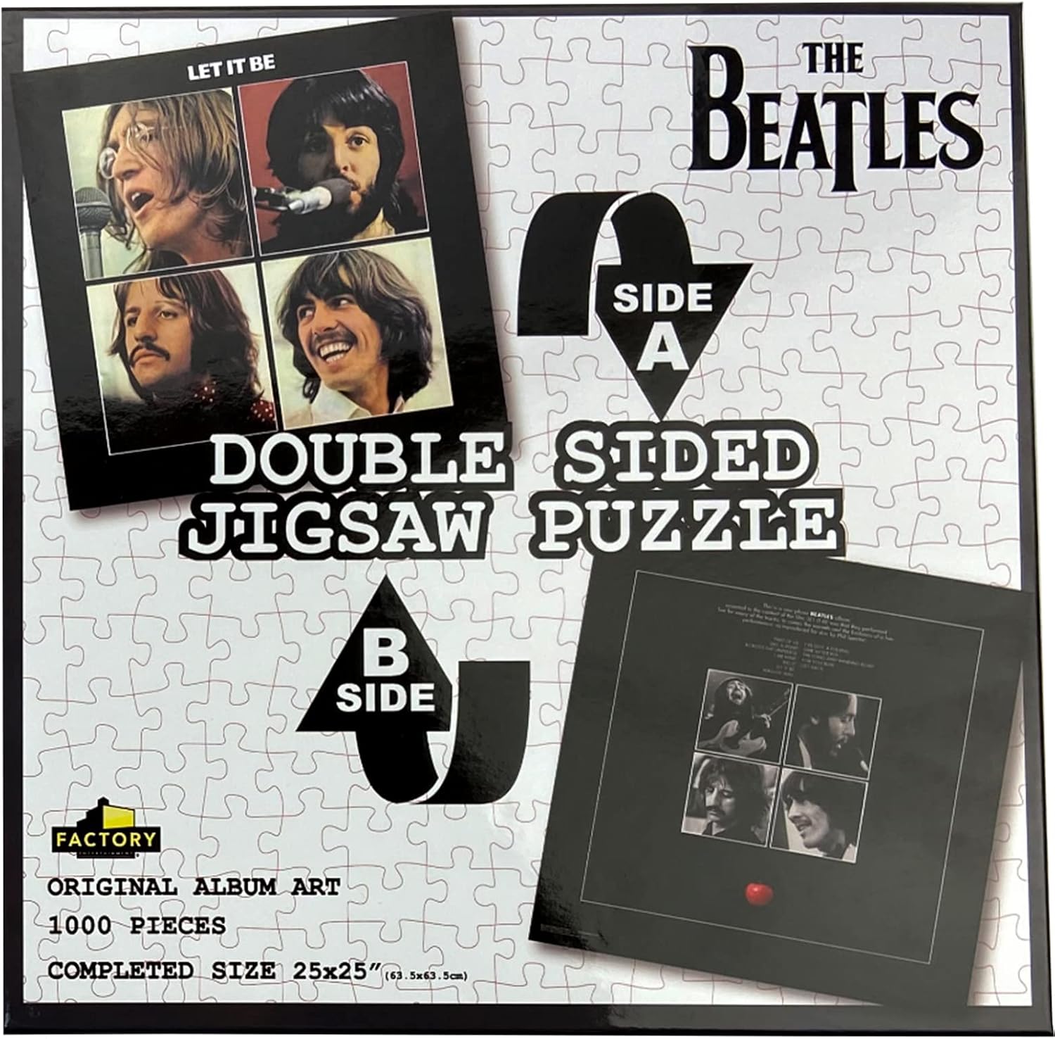 Factory Entertainment - The Beatles - Let It Be Double Sided Album Art Jigsaw Puzzle