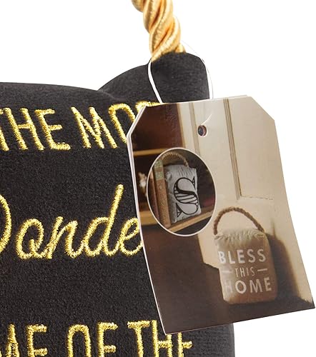 Miniatura 6 de Pavilion Gift Company Pavilion-Baby It's Cold Outside- Tapón de puerta de terciopelo negro de 6 pulgadas de alto, 2 libras, 6 pulgadas