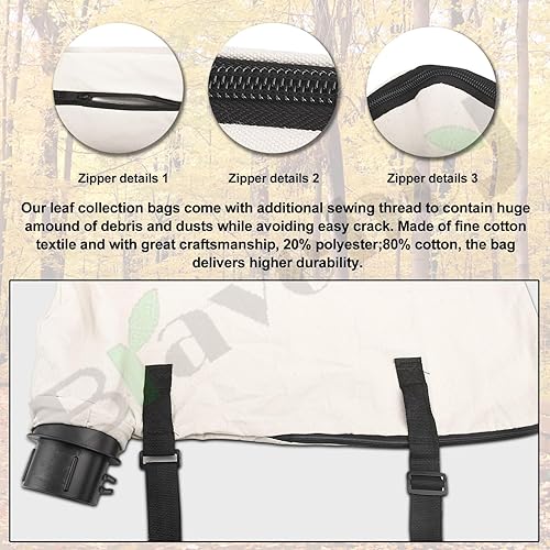 Miniatura 3 de BV-005 610004-01 Bolsa de hombro  por Braveboy, compatible con Black & Decker 614000401 BV2500 BV4000 Soplador de hojas  Bolsa de repuesto BV-005