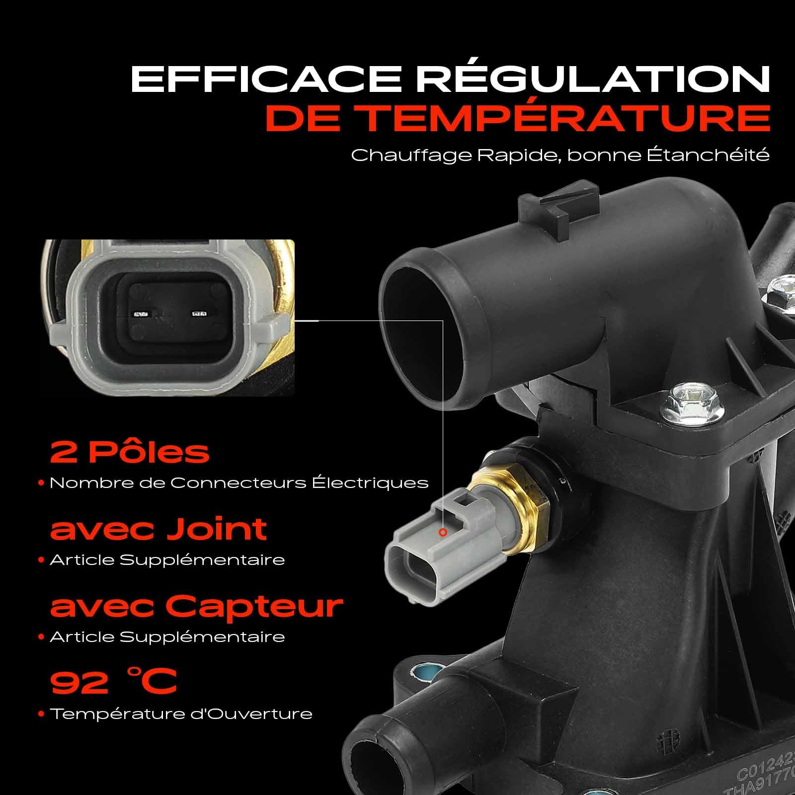 Frankberg Thermostat de liquide de refroidissement, régulateur de liquide
