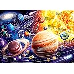 Solar System Space Kids Jigsaw Puzzles - 100 Piece Science Educational Toys for Ages 4-8 Boys & Girls - 8 Planets