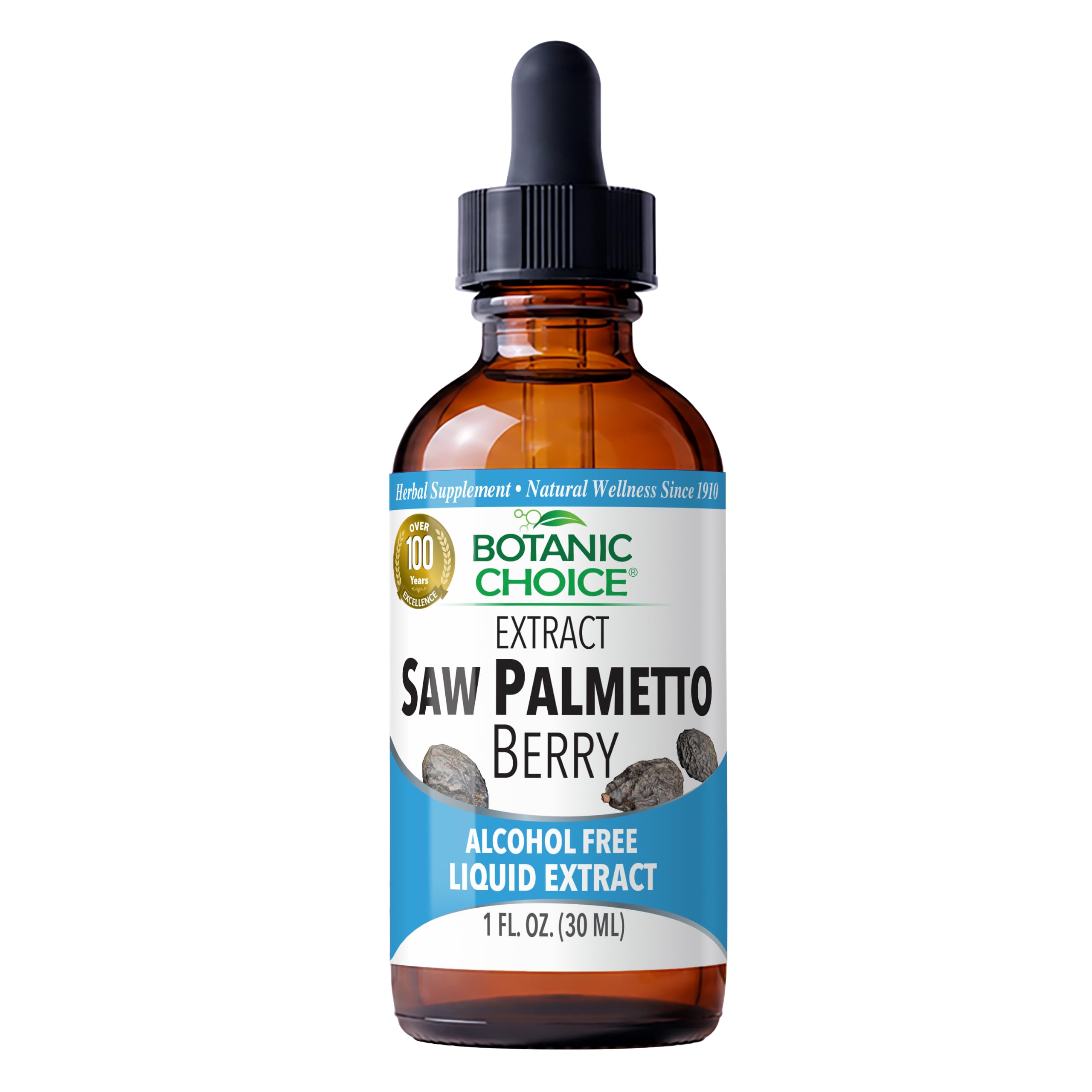 Botanic Choice Saw Palmetto Berry Liquid Extract Alcohol Free 1 fl oz