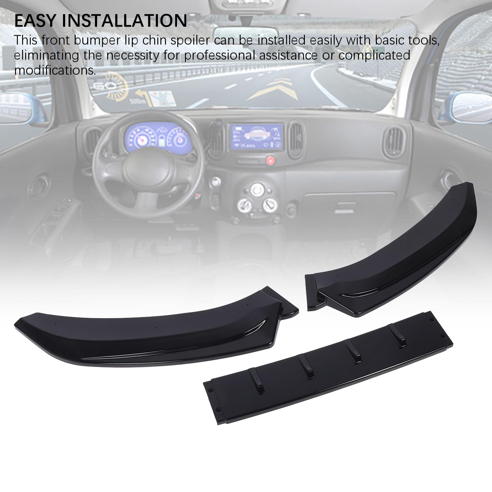 Anti Collision Front Bumper Lip Body Kit Racing Look Splitter for