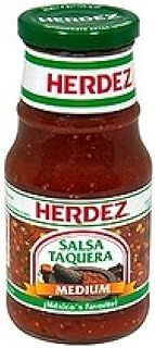HERDEZ Taquera Salsa, Medium 16 oz Jar– Authentic Mexican Street-Style Salsa for Tacos & More