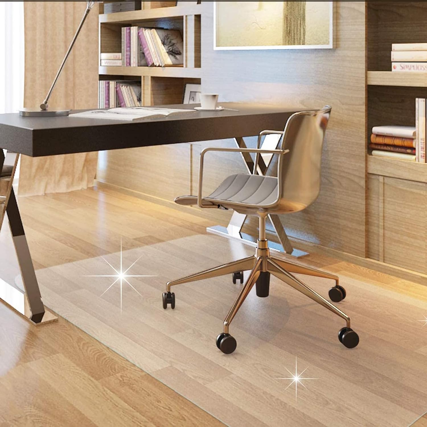Werry 2.0mm Thick Office Chair Mat for Hardwood Floor, Non