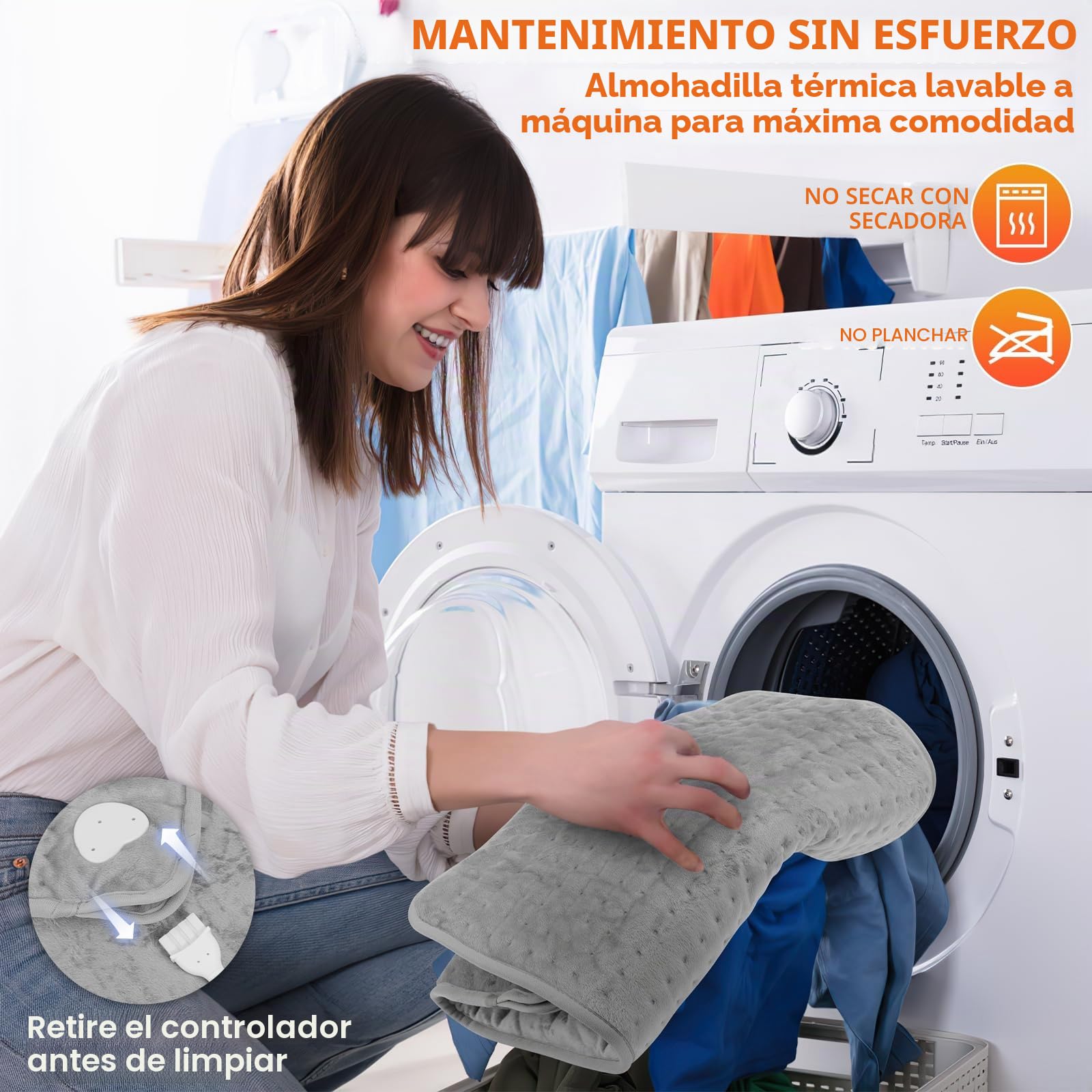 Anpress Calientapiés Eléctrico, Calentador de Pies Fríos para el Hogar y la Oficina, Calienta Pies Electrico, Terapia de Calor Relajante, Calentamiento Rápido Calienta Pies para Mujer Hombre, 74*40cm
