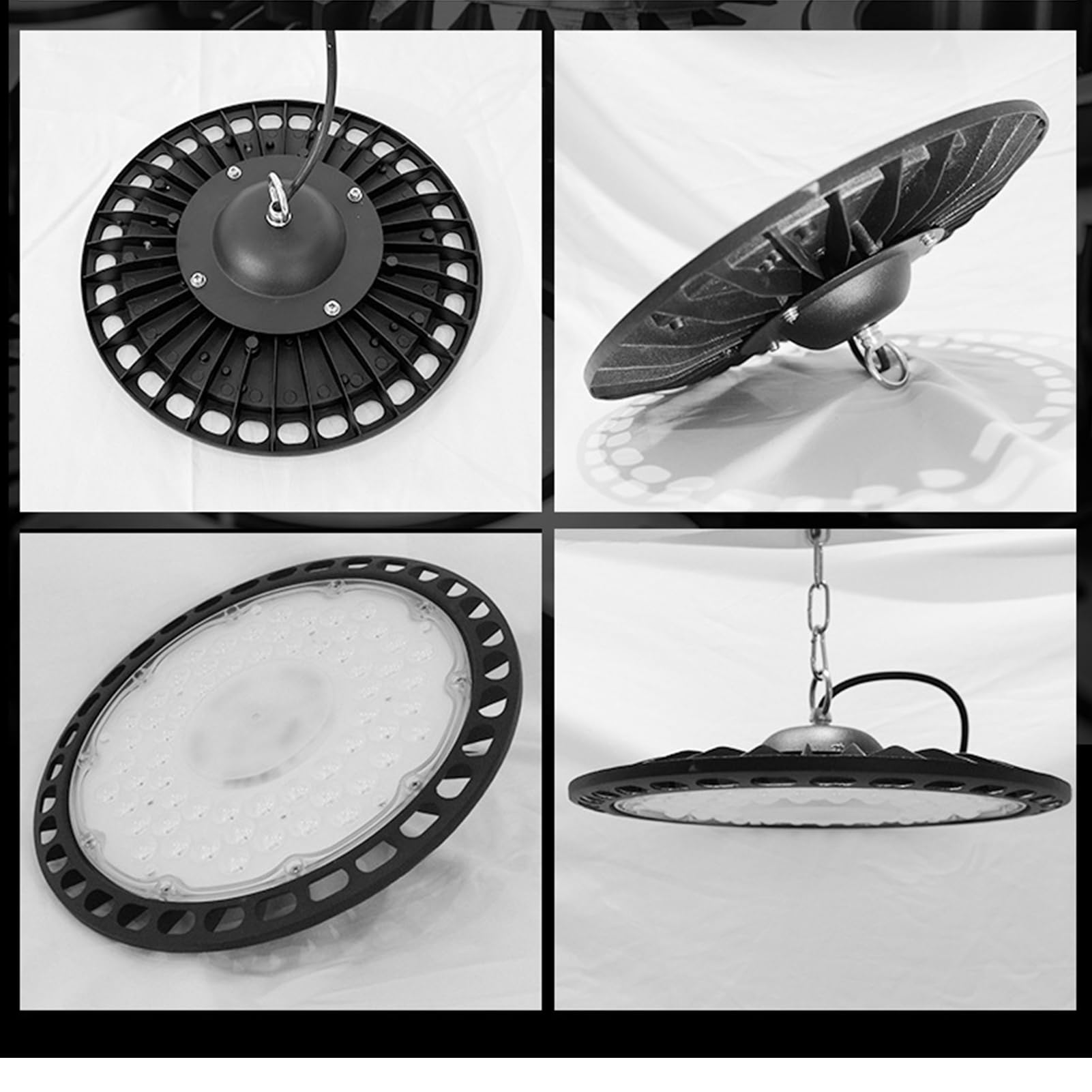 12 Pack LED High Bay Light Plug Play Lighting for Warehouse IP66 Waterproof for Warehouse Shop Workshop Garage — view 3