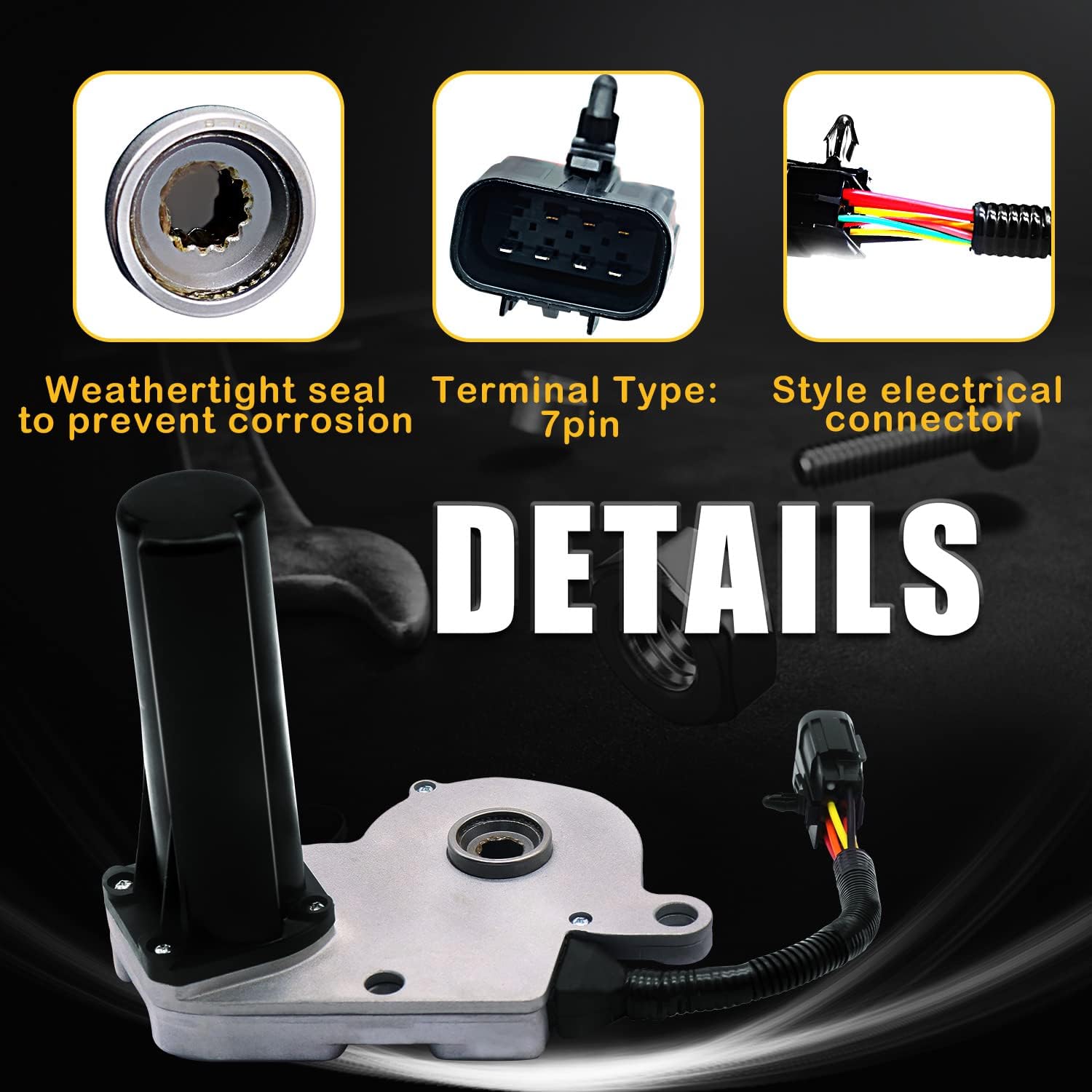600-910 4WD Transfer Case Motor Actuator Fit for Chevrolet Silverado Suburban Tahoe GMC Sierra Yukon XL Ram 1500 2500 Cadillac Escalade 2003-2007,Replace OE Number 600910,12384980,5170543AA