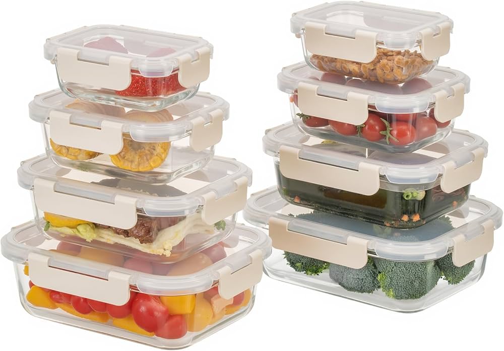 Amazon|AILTEC 耐熱ガラス 保存容器 8個セット タッパー ガラス密閉 Amazon|AILTEC 耐熱ガラス 保存容器 8個セット タッパー ガラス密閉