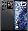 C62 Pro Android 15 Smartphone without Contract 24GB + 256GB Mobile Phone Cheap 6.88 Inch 90Hz Display with 1.81 Inch Rear Screen 5150 mAh Mobile Phone without Contract 13MP + 5MP/Dual SIM/Fingerprint/Face ID/BT5.0/NFC
