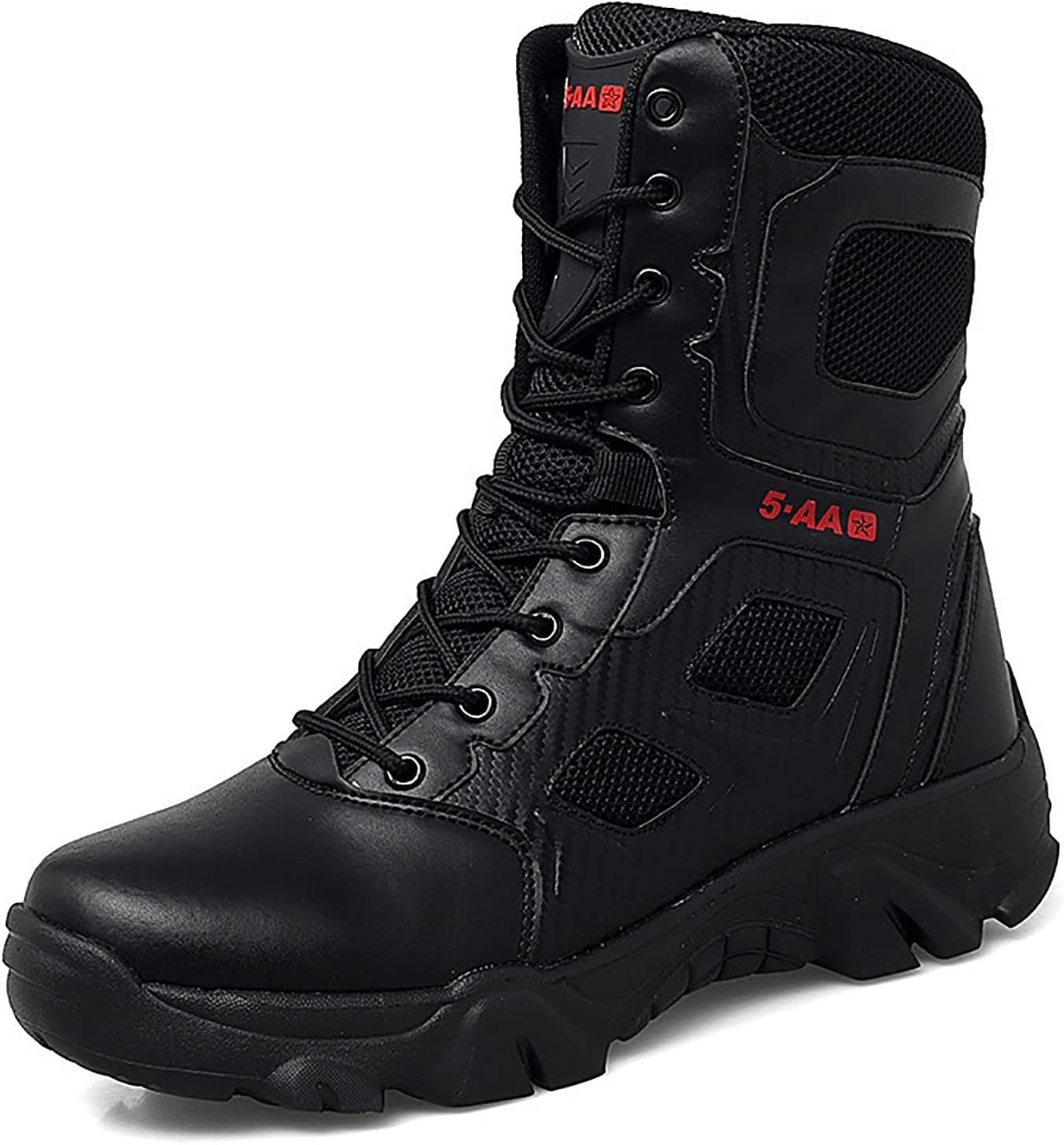 CLSQLXYJZC Men's Tactical Military Boots, Durable Suede Leather and Rubber Sole Military Work and Desert Boots,Outdoor Lace-Up Sports Lightweight Durable Breathable Hiking Shoes