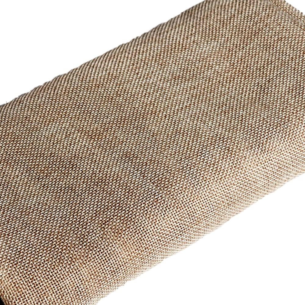 Speaker Grill Cloth Linen Single Layer Speaker Fabric Protective Dustproof Mesh Cloth Stereo Fabric Replacement for Home Stage Speakers, Media Cabinet, KTV Box (Brown, 50 * 146cm)