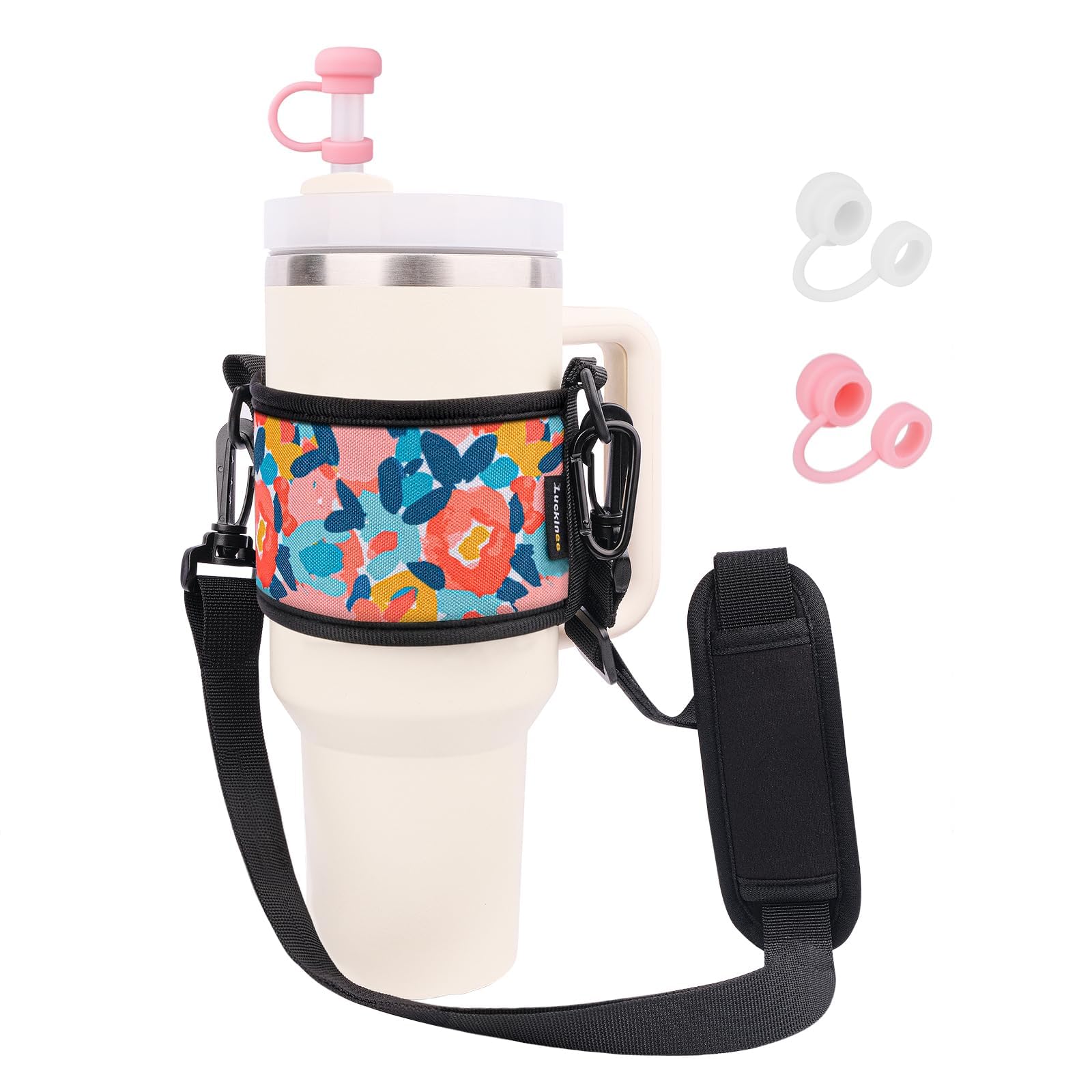 LUCKINEE Tumbler Holder with Strap Water Bottle Strap for Stanley Cup