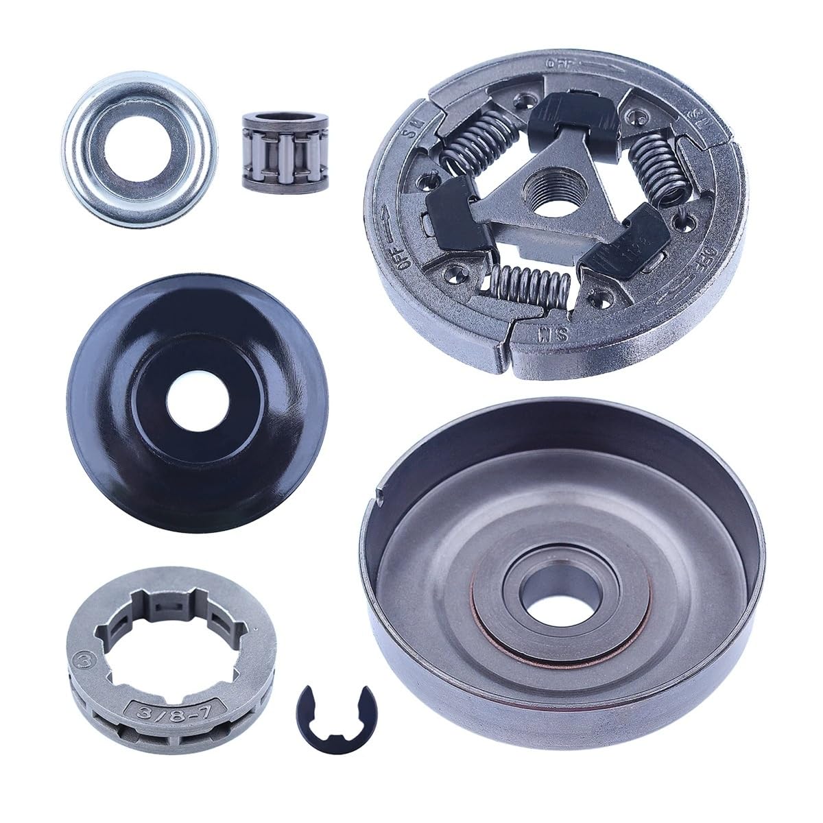 Kit de cojinete de agujas for manguito de llanta de tambor de embrague de motosierra, compatible con 044, 046, MS440, MS460, MS461, MS441, MS361, MS362, MS362C