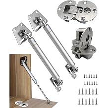 2 Pack 100N/22LBS Drop Down Gas Struts Spring Hinge 2 Pack-90 Degree Page Turning axis Adjustable Cabinet Door Concealed Hinge,up and Down flip Door Hidden Hinge