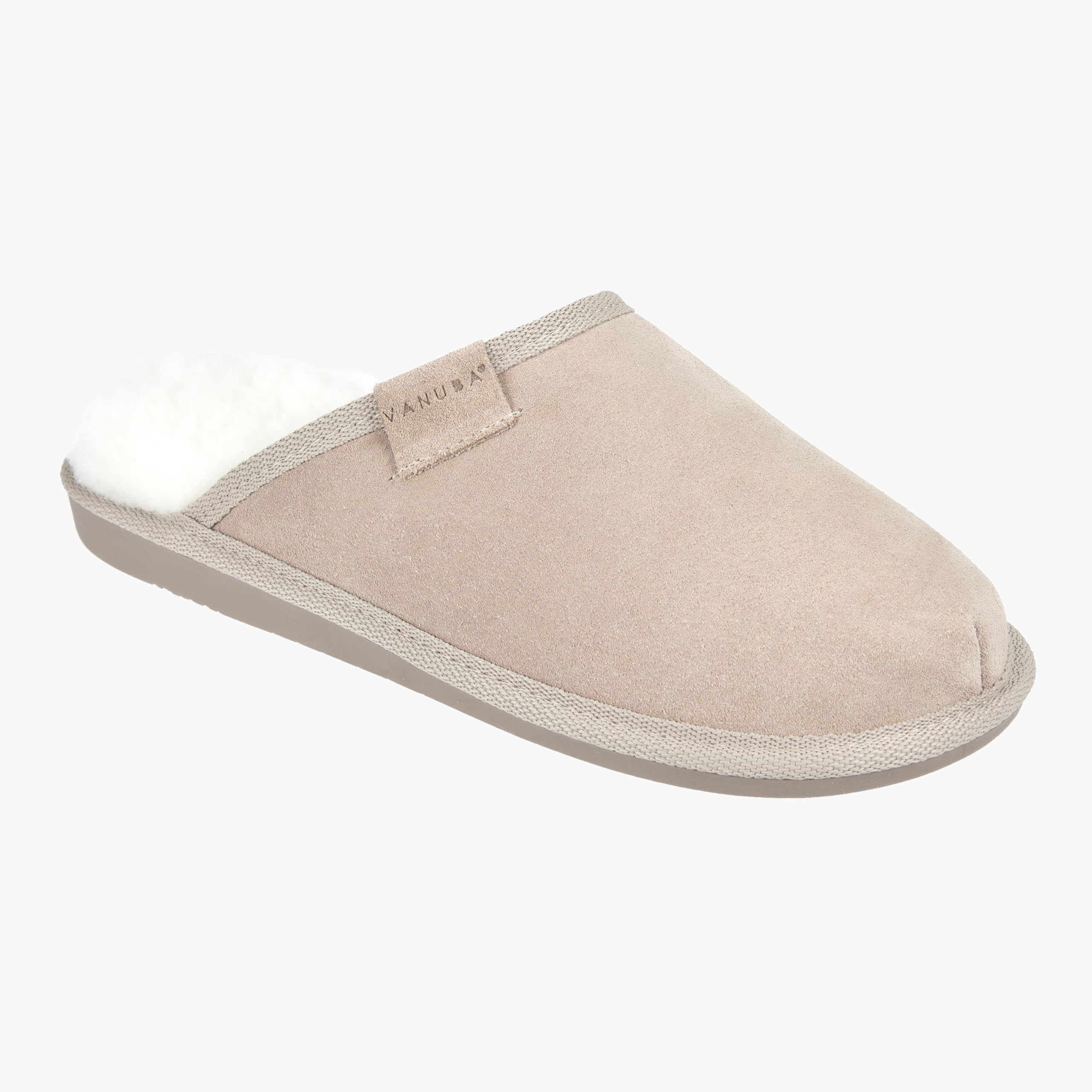Vanuba Handgemacht Lammfell Warme Hausschuhe Damen Winter Slippers - Hauspantoffeln - Kuschel Pantoffeln Damen Plüsch - Damen Pantoletten Winter - Flache Slippers für Drinnen