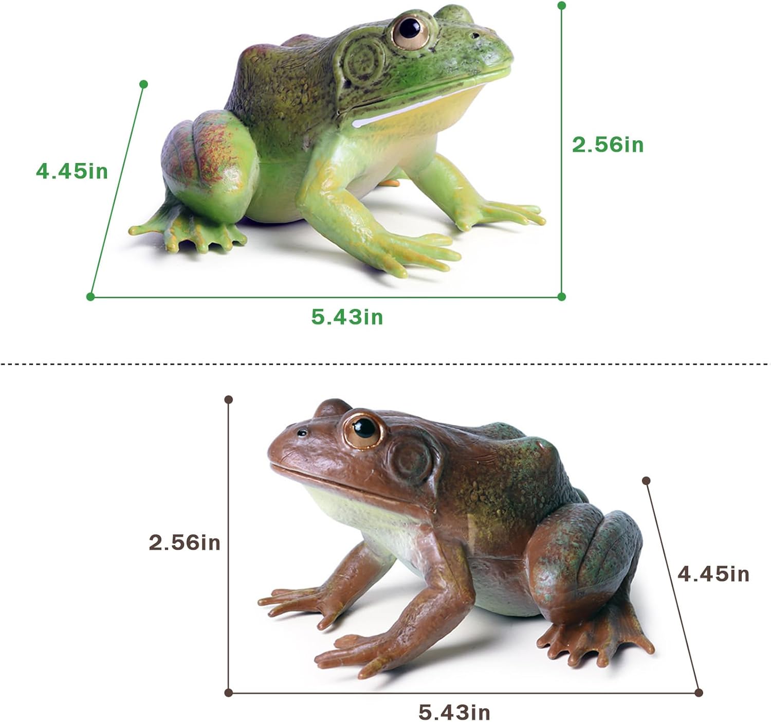 SCAHOW Realistic Tree Frog Figure Plastic Hand Painted Bullfrog Figurine Educational Rubber Animal Model Toys for Kids Children