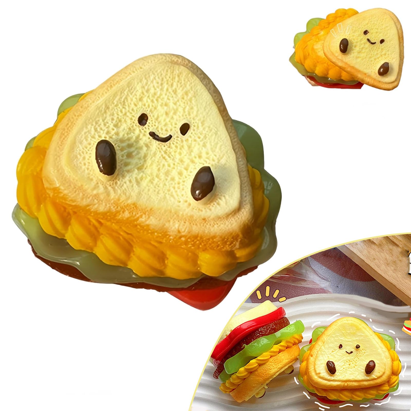 Amazon | 手作りサンドイッチタバスクイーズおもちゃ、かわいい