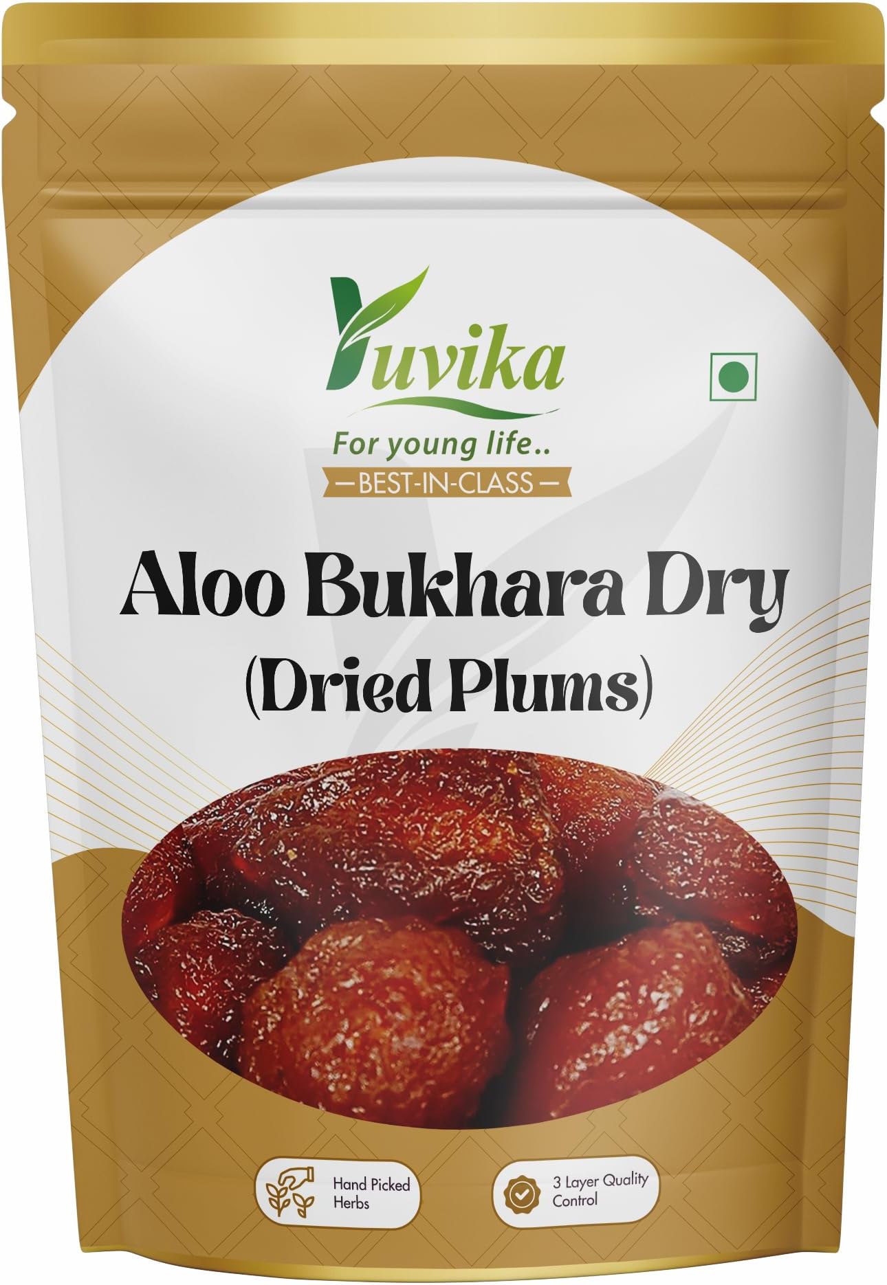 YUVIKA Aaloo Bhukhara Dry - Subgenus Prunus - Dried Plum (400 Grams)
