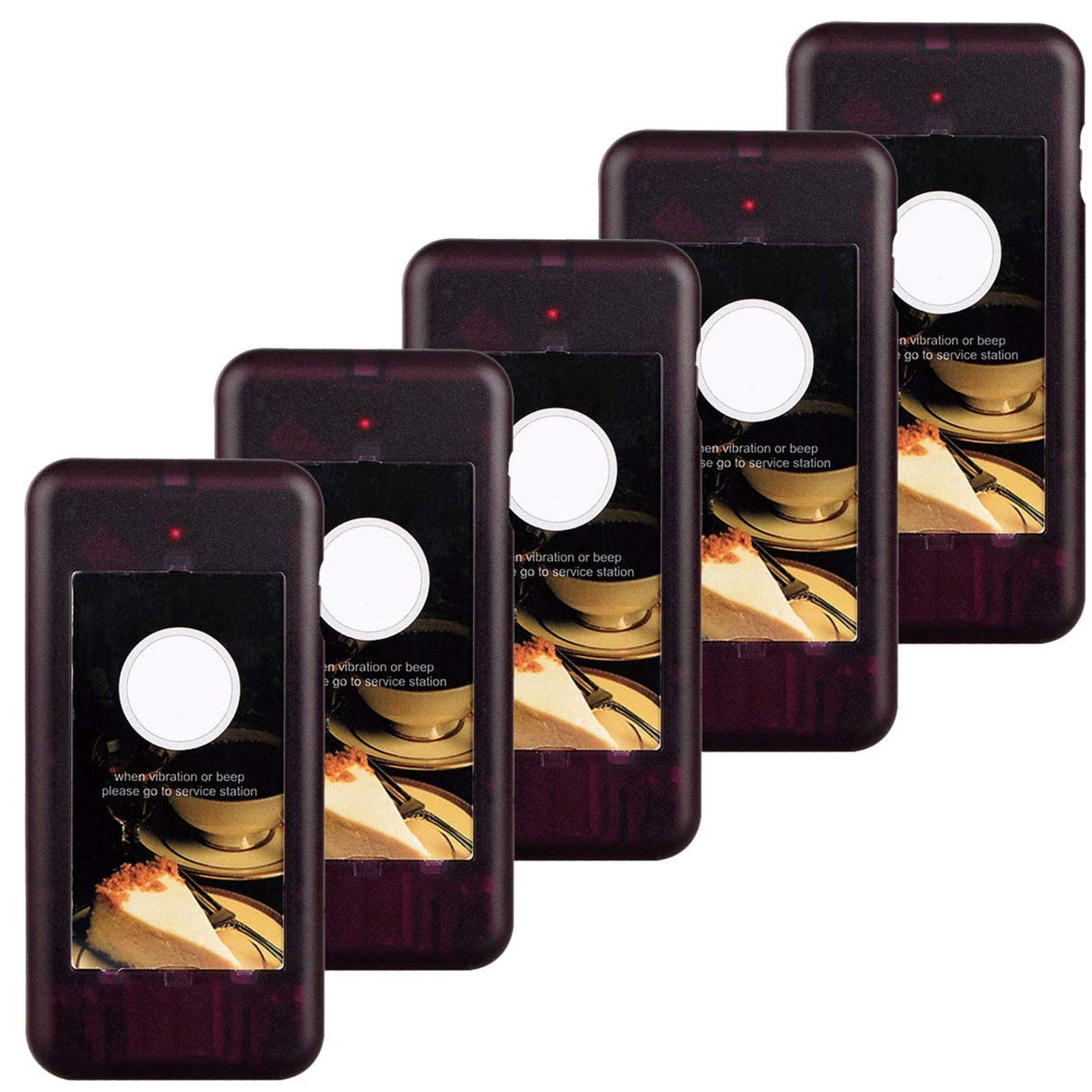 Retekess Pager Beeper Ricevitore Vibratore per Sistema Cercapersone Retekess T112 (Nero 5 Pezzi)