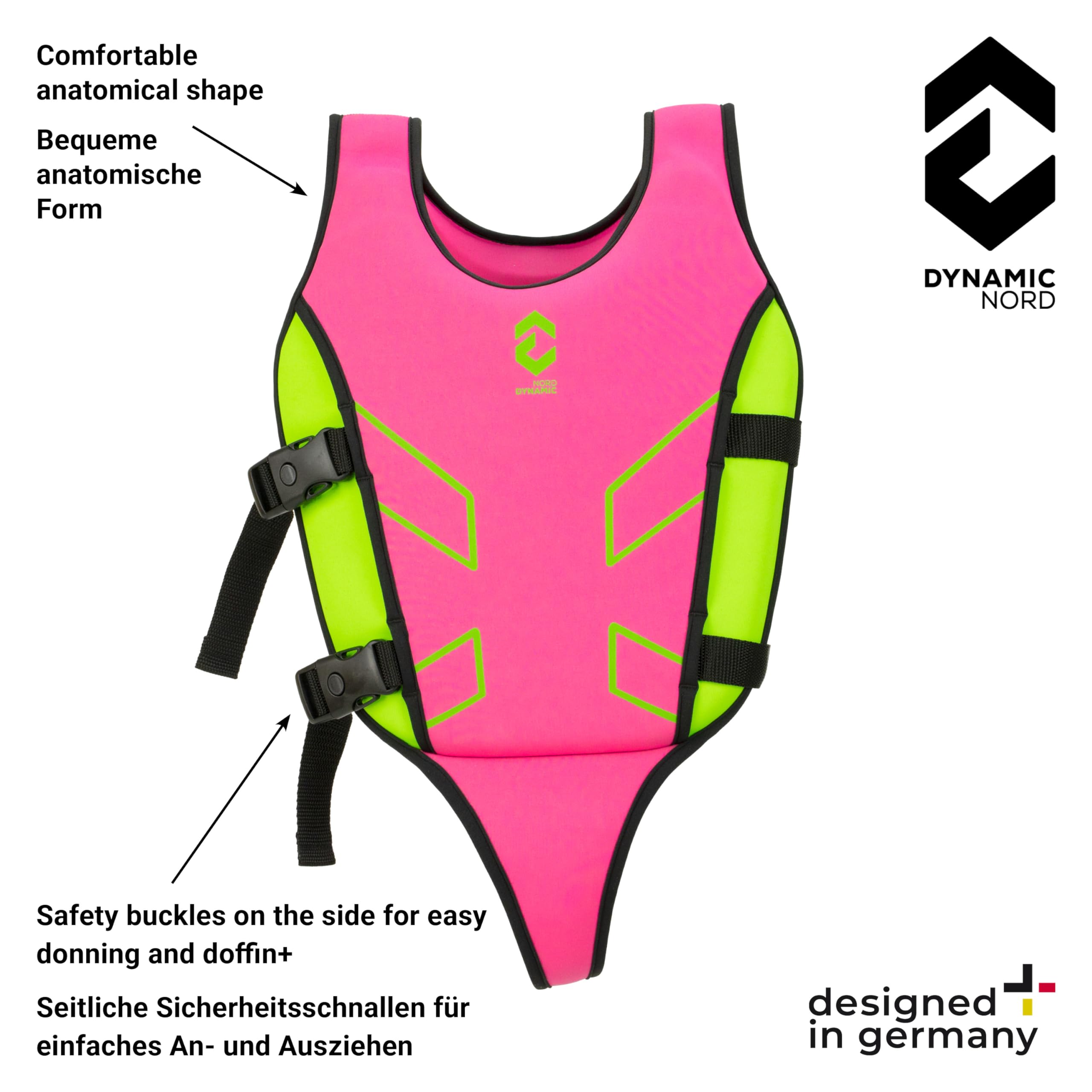 Swim Vest – Progettato in Germania - Giubbotto da Nuoto in Neoprene per Bambini, Ausilio al nuoto per 15-19 kg e 19-30 kg per un nuoto sicuro, aiuto al galleggiamento