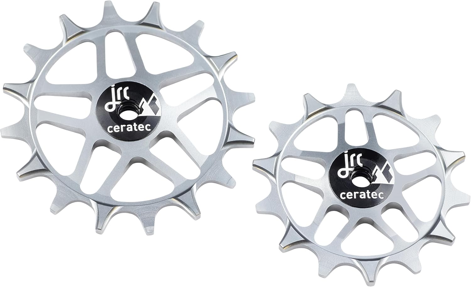 JRC Components 14/16T Ceramic Pulley Wheels – CNC Machined 7075-T6 Aluminum Body with Hybrid Ceramic Bearings – Compatible with SRAM Eagle T-Type 12-Speed Derailleurs