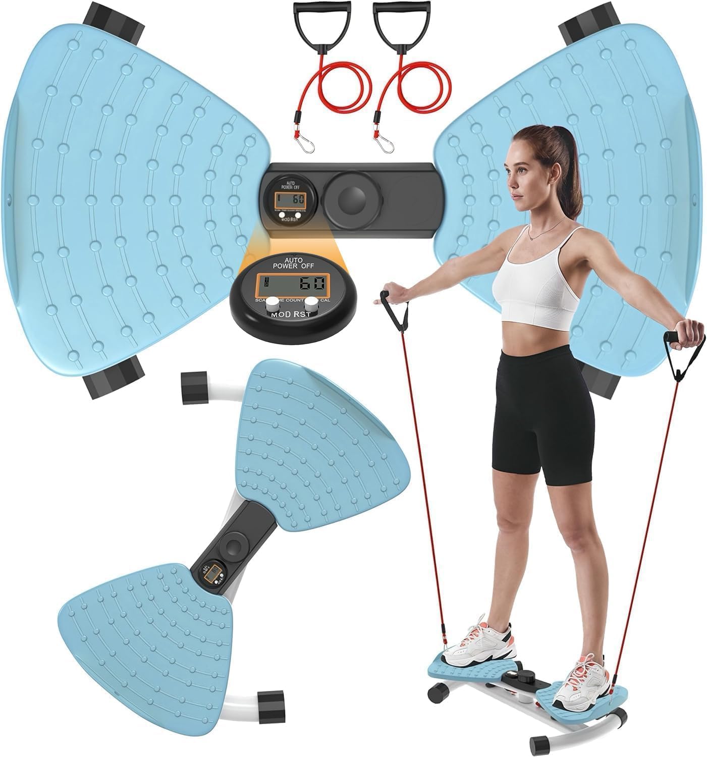 Twister Board con display digitale per addominali, per casa, 100 kg, per fitness