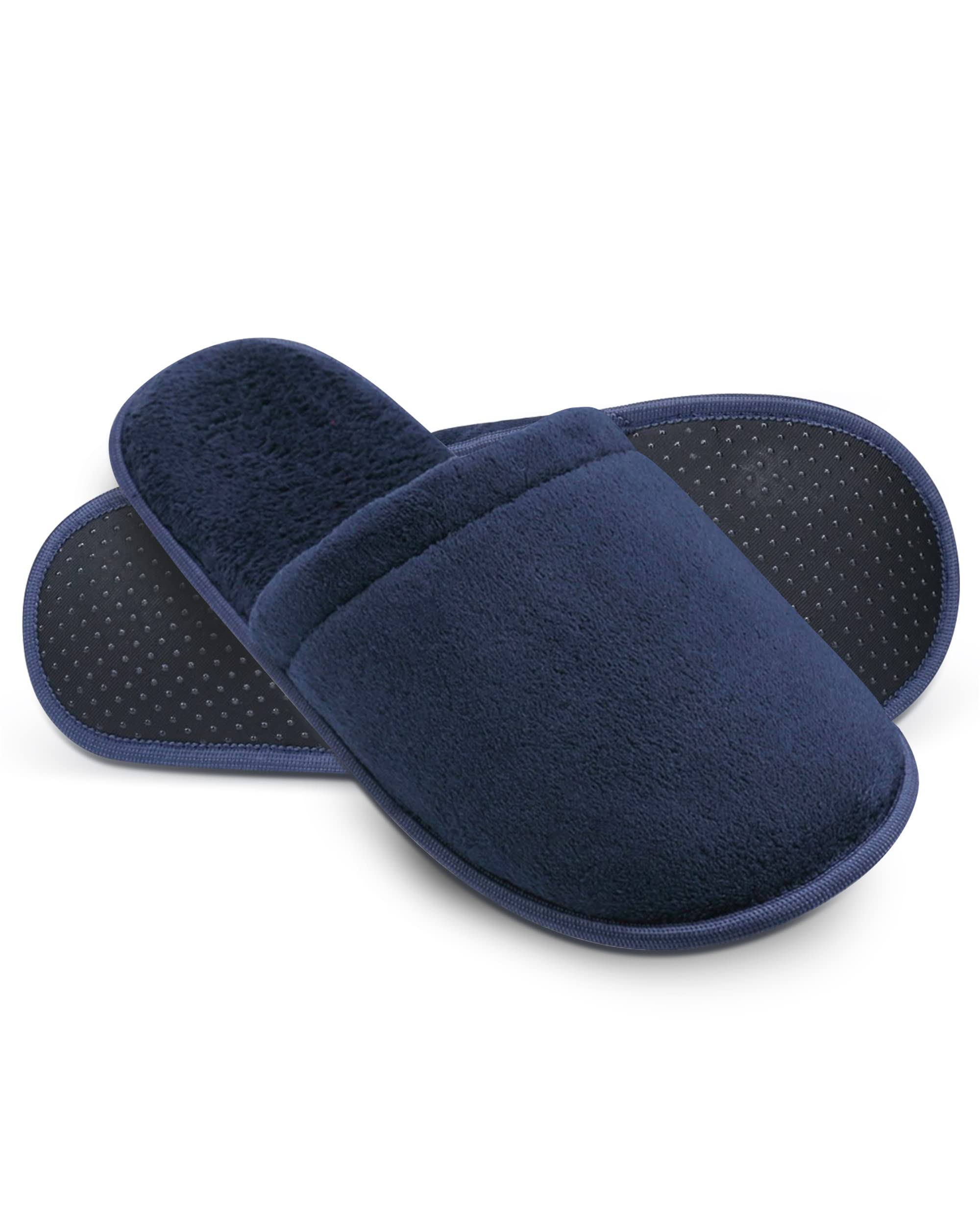PembrookMen’s Slippers with Memory Foam – Soft Polar Fleece – House Slippers for Adults, Men, Boys