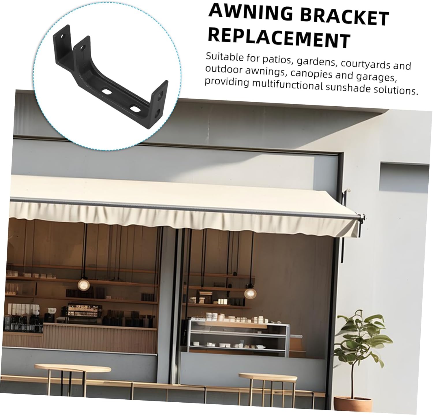 Retractable Awning Bracket for 40mm Tube Waterproof Aluminum Mounting Hardware Electric Manual Sunshade Canopy Support Installation Accessory