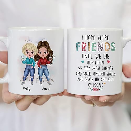Miniatura 34 de Gossby Taza de café personalizada para hermana, regalo personalizado con diseño, nombre, 11 onzas, 15 onzas, cumpleaños, Navidad, regalo de larga 3
