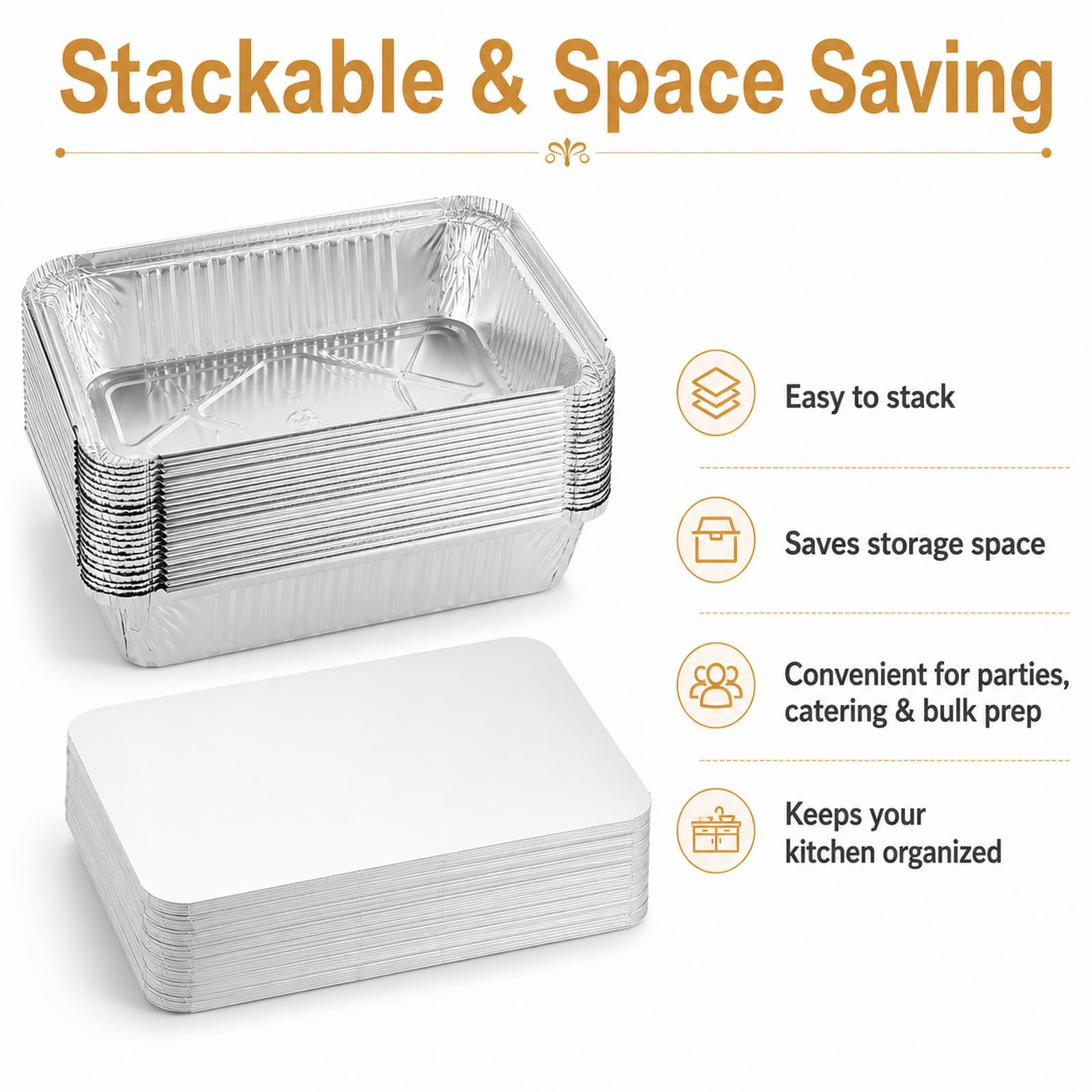 WOPPLXY 50 Stück Aluschalen mit Deckel, 1000ml Aluschalen Grill, 22 x 15,8 x 5,4cm Alu Grillschalen für Backen, Braten, Kochen